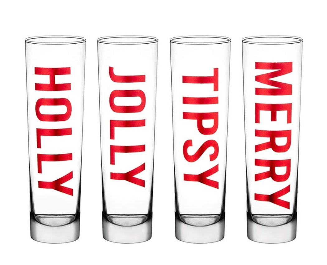 Seasonal Champagne Flute Set of Four