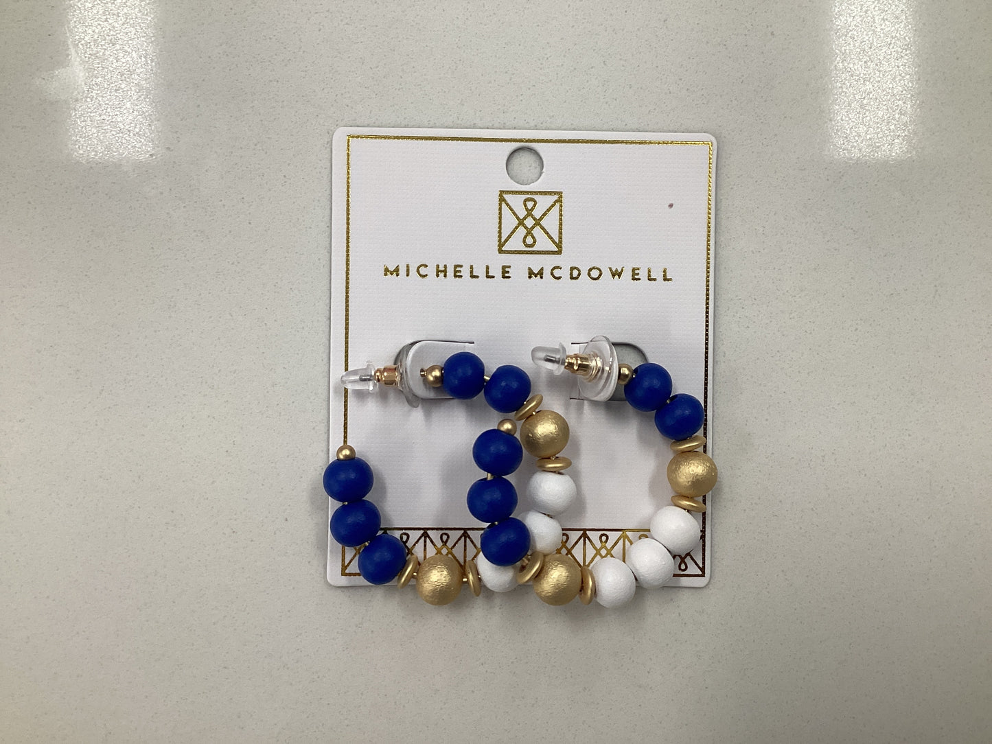 Janette Blue and White Earrings
