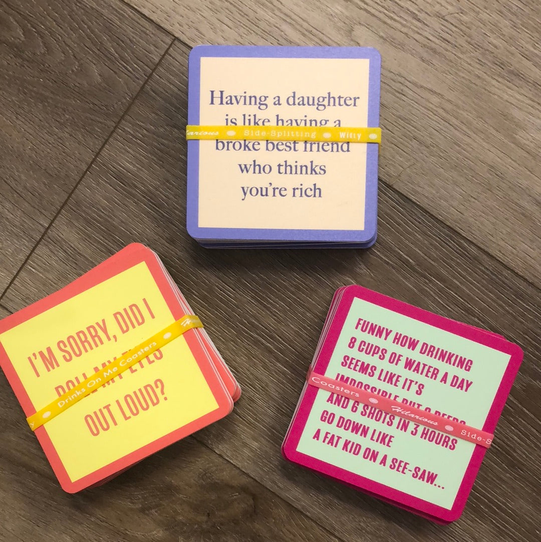 Drinks on me Coasters