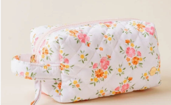 Essentials Quilted Cosmetic Pouch