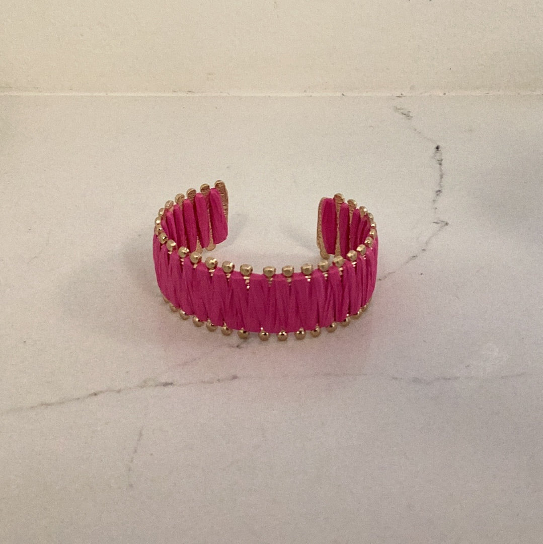 Pink cuff bracelet
