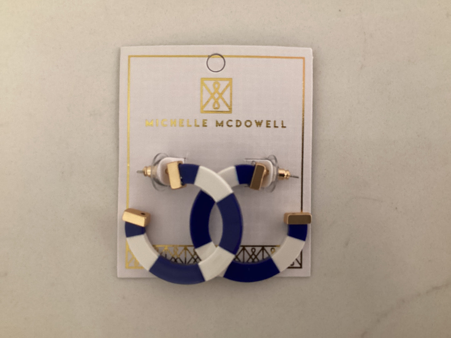 Melody Blue and White Earrings