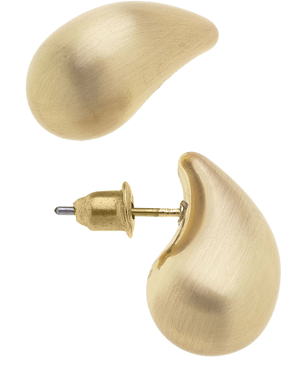 Icon Mini Puffed Teardrop Stud