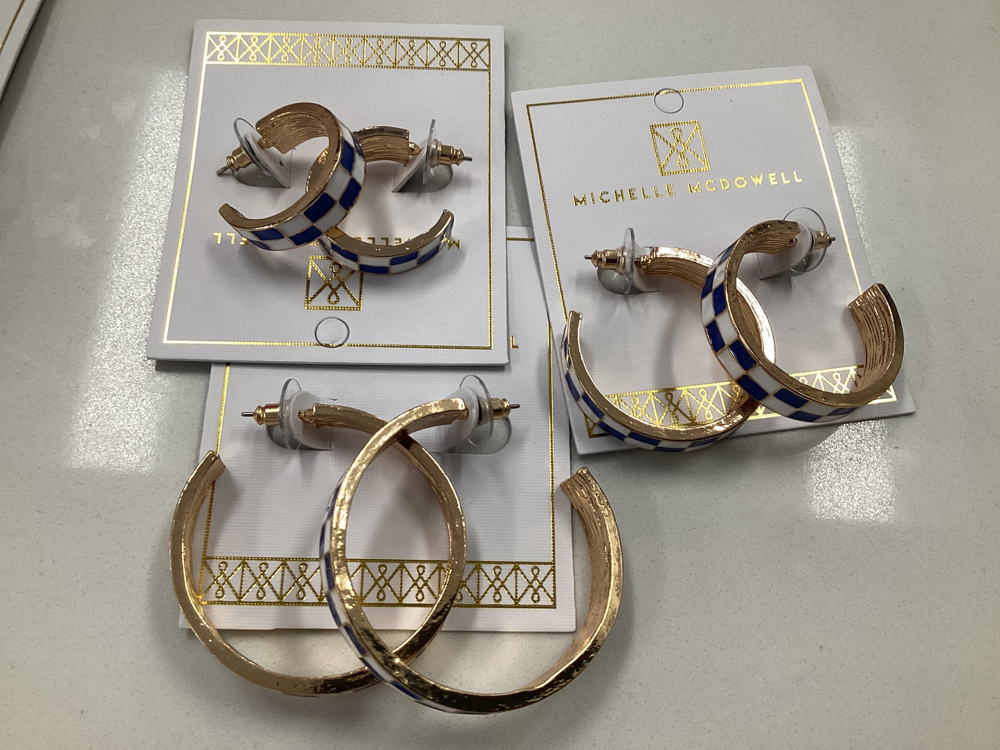 Sunny Blue and White Earrings