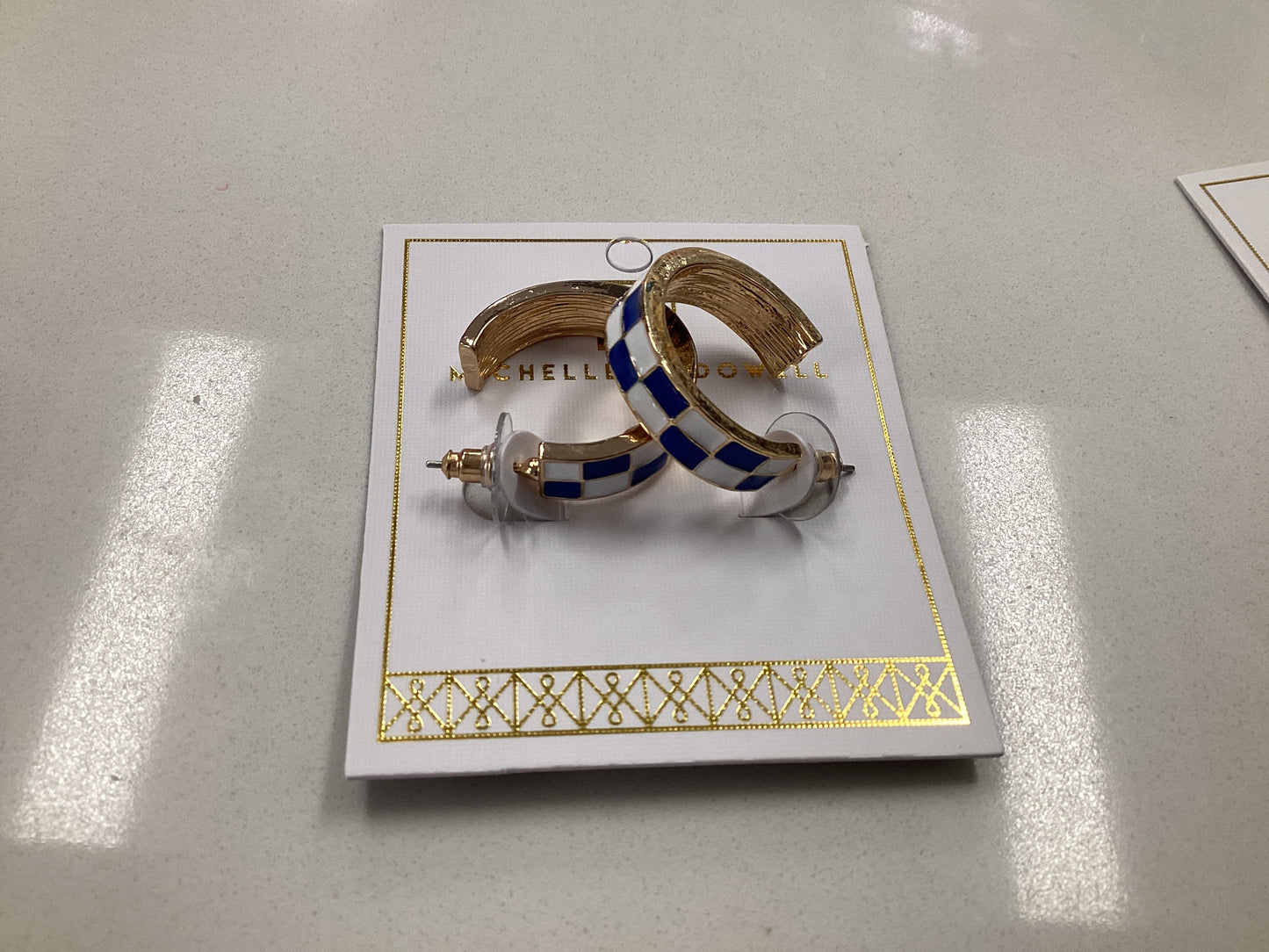 Sunny Blue and White Earrings