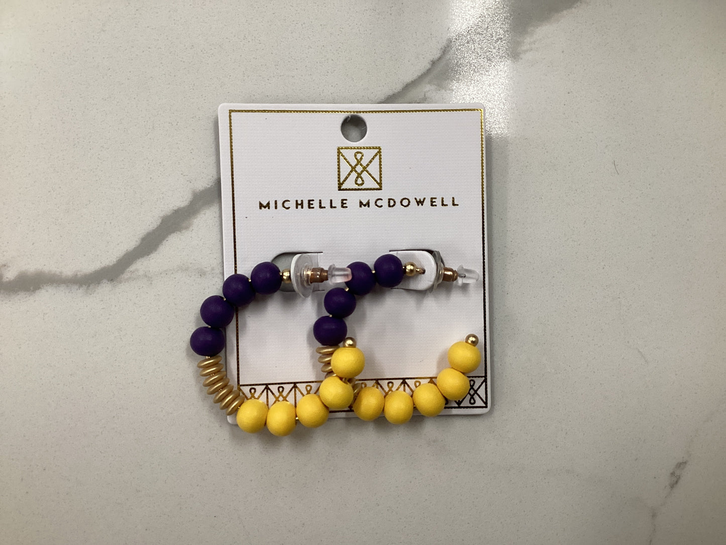 Kelly Purple and Gold Earrings