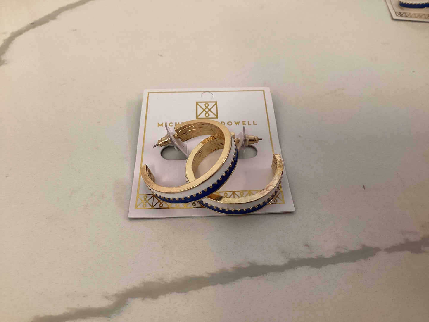 Meghan Blue and White Earrings