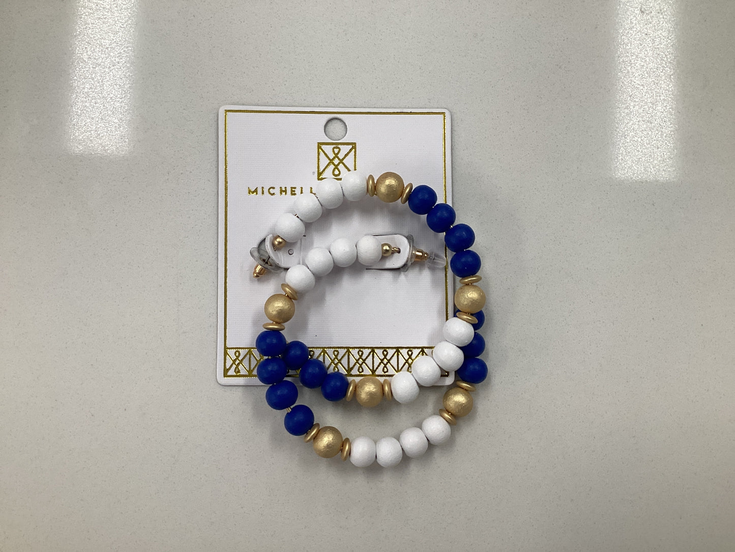 Janette Blue and White Earrings