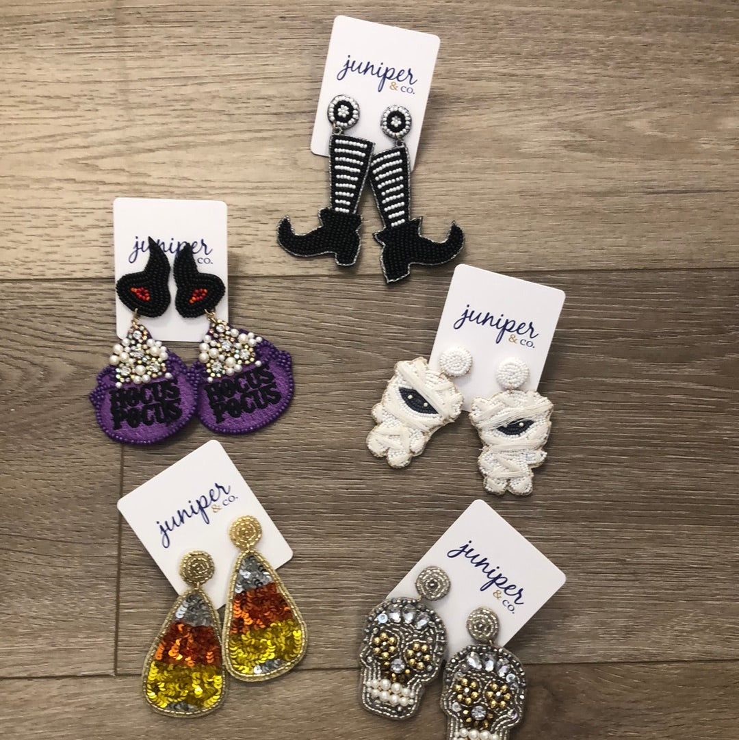 Beaded Halloween Earrings