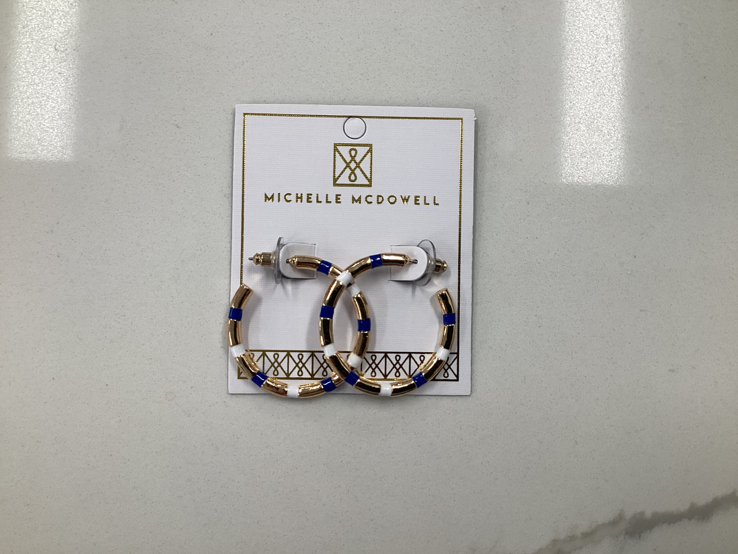 Nellie Blue and White Earrings