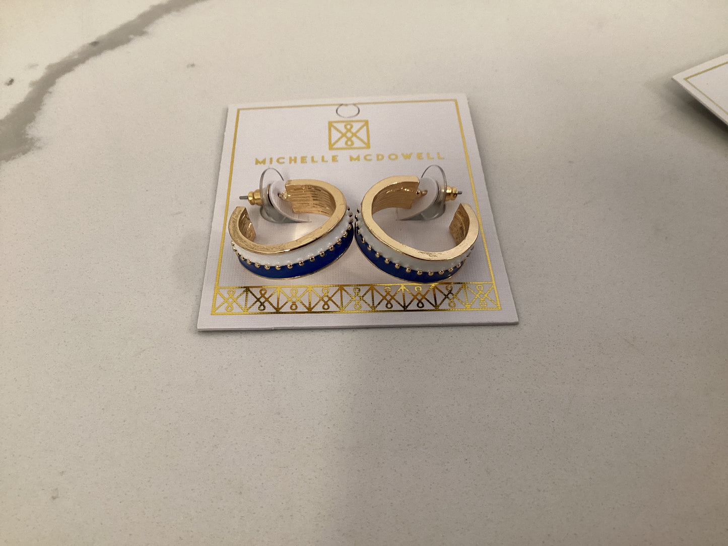 Meghan Blue and White Earrings