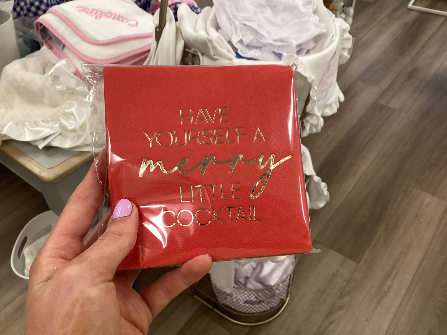 Have yourself a merry little cocktail napkins
