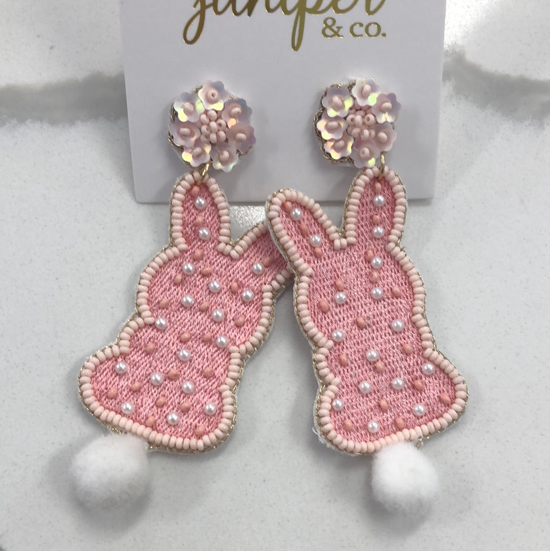 Pink Bunny Earrings