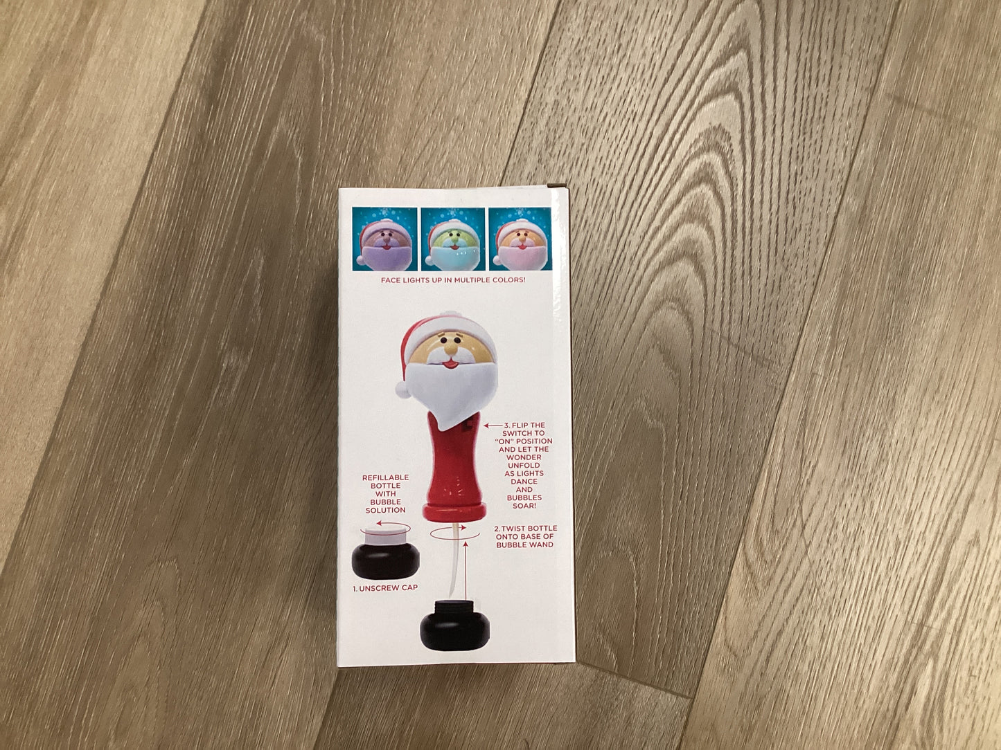 LED Santa Bubble Wand