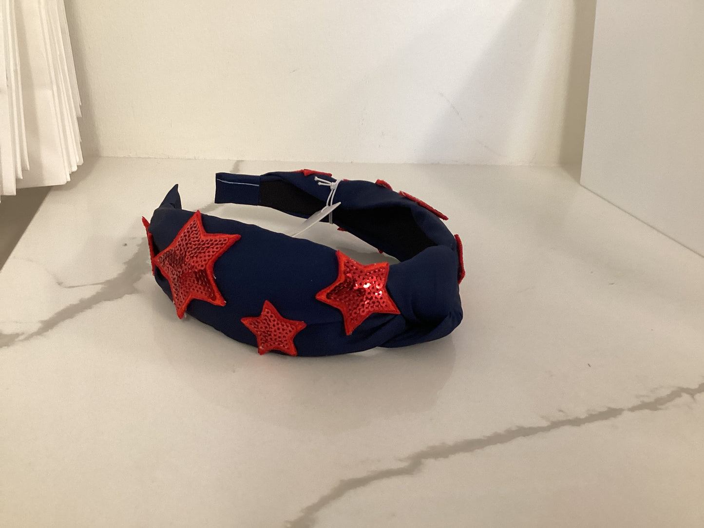 Red and Navy Star Headband