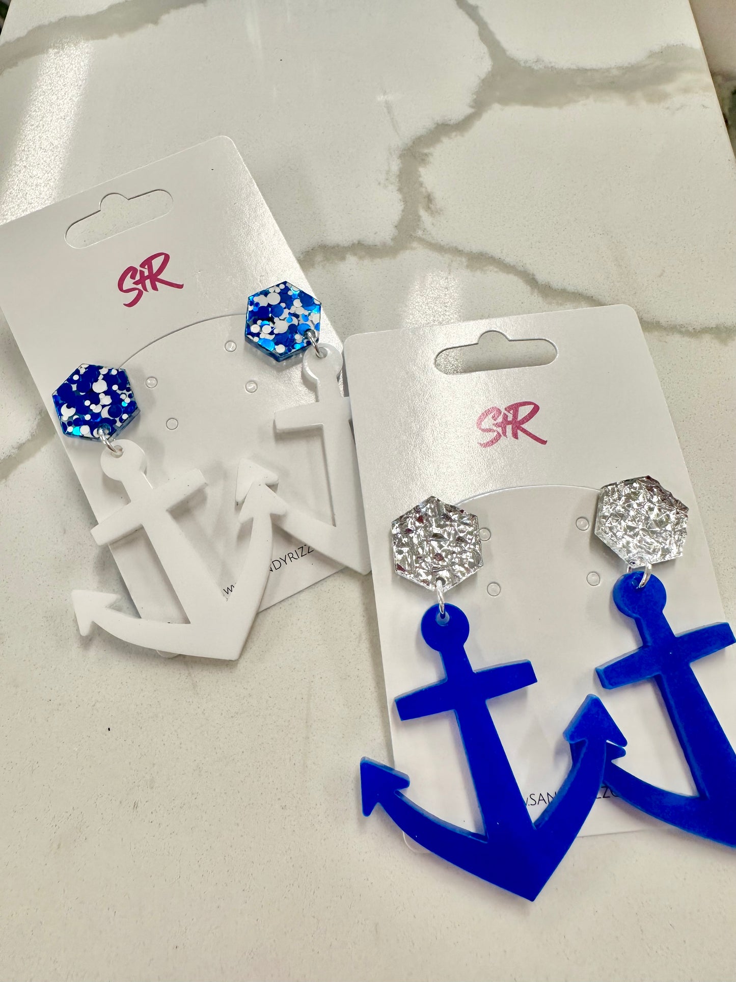 Acrylic Anchor Earrings