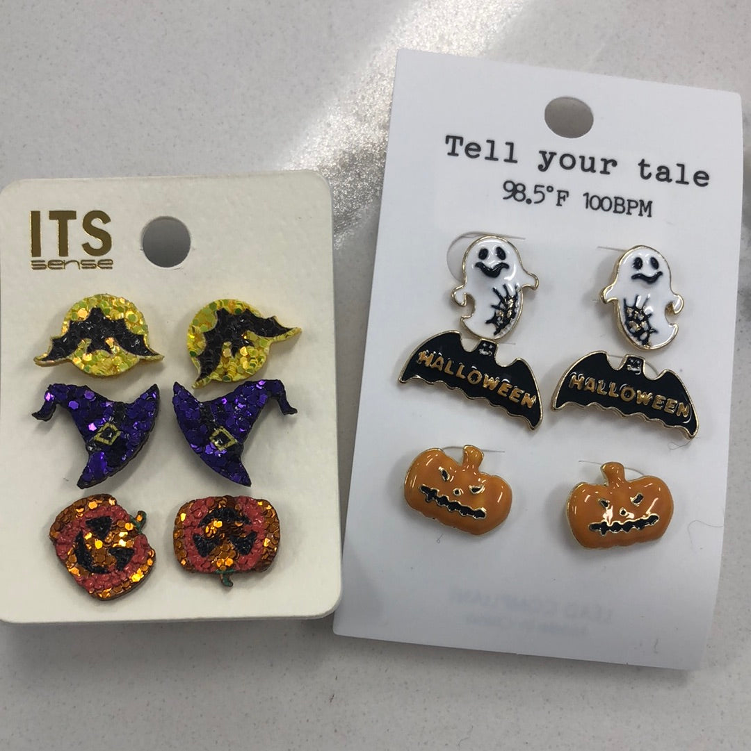 Halloween set stud earrings