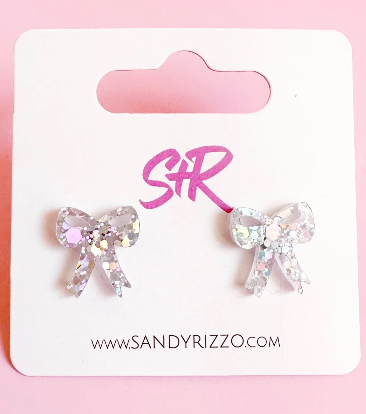 Sparkle Bow Stud Earrings