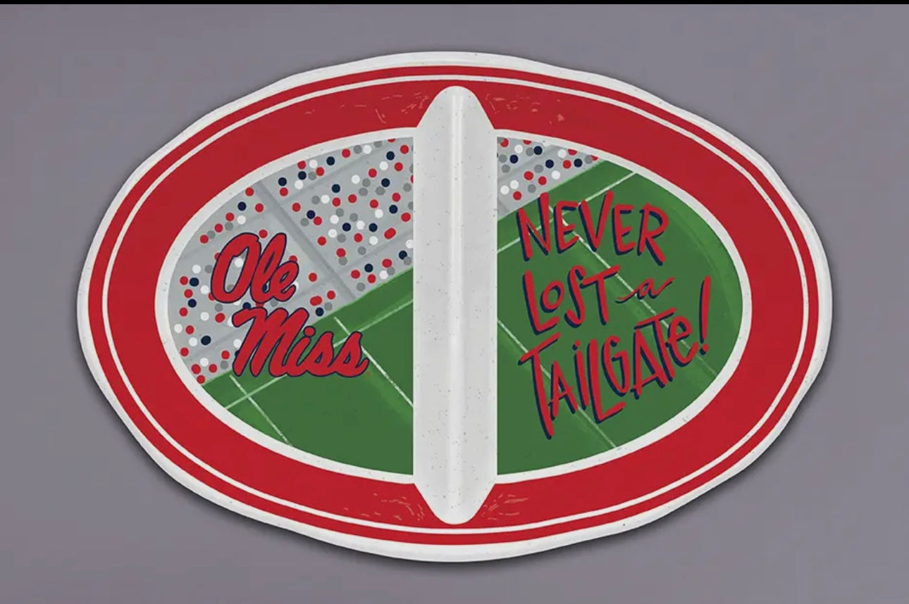 Never Lost A Tailgate Melamine Platter