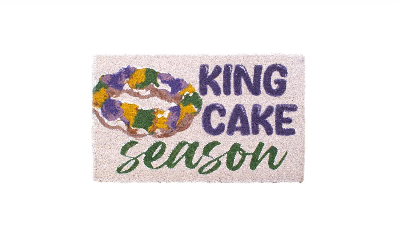 King Cake Season Coir Doormat