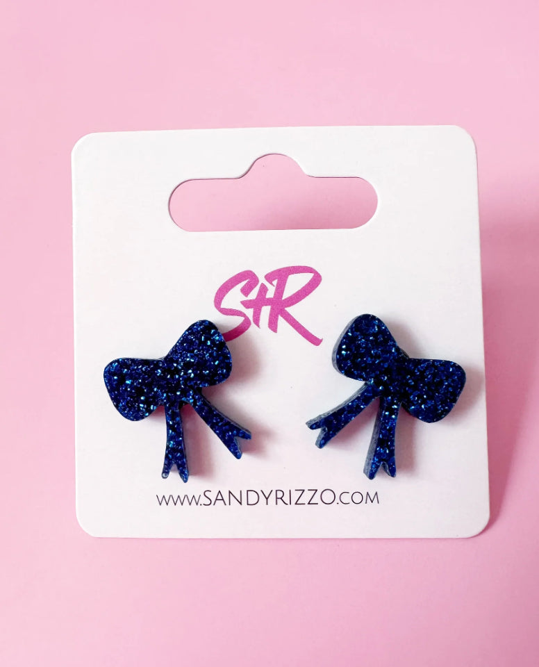 Sparkle Bow Stud Earrings