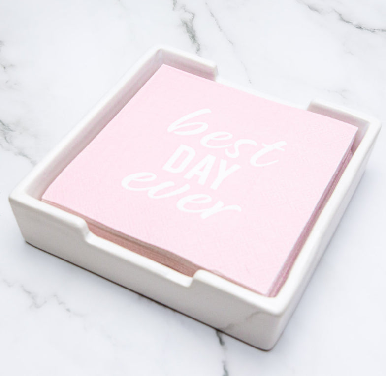 Classic Cocktails Napkin Holder 5x5