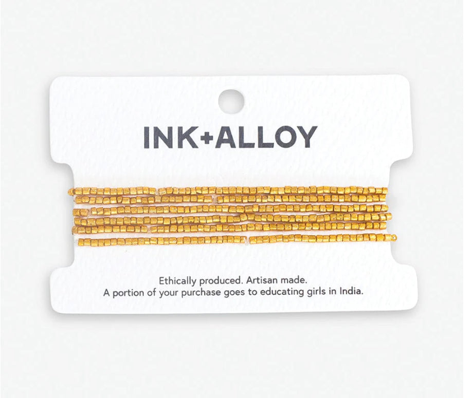 Macy Gold Beaded Bracelet