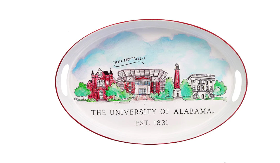 Gameday Skyline Oval Tray