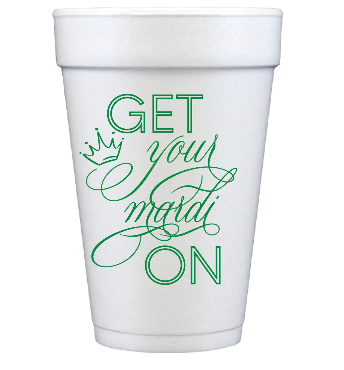 Mardi Gras Foam 20oz Cups