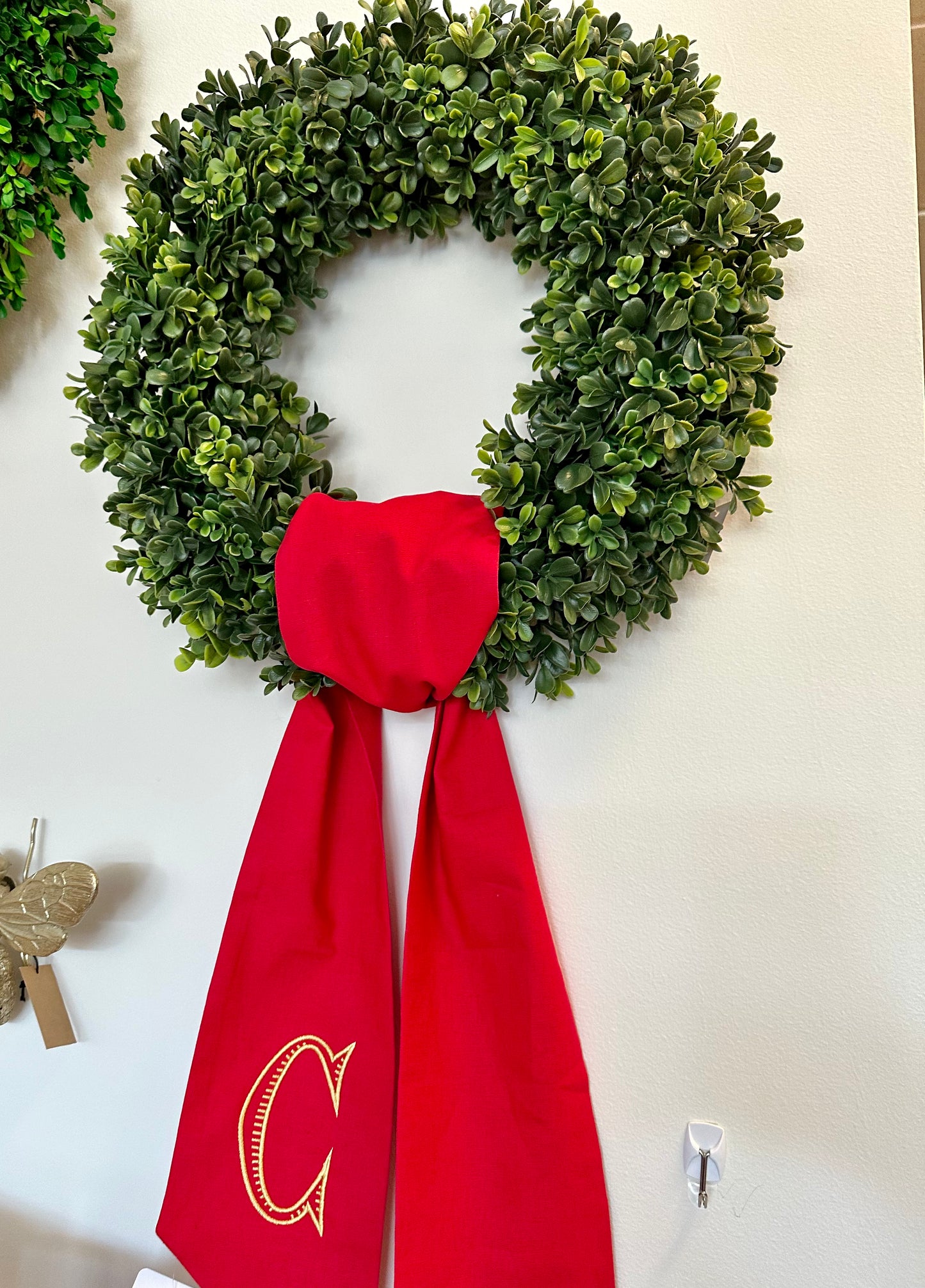Faux Boxwood Wreath