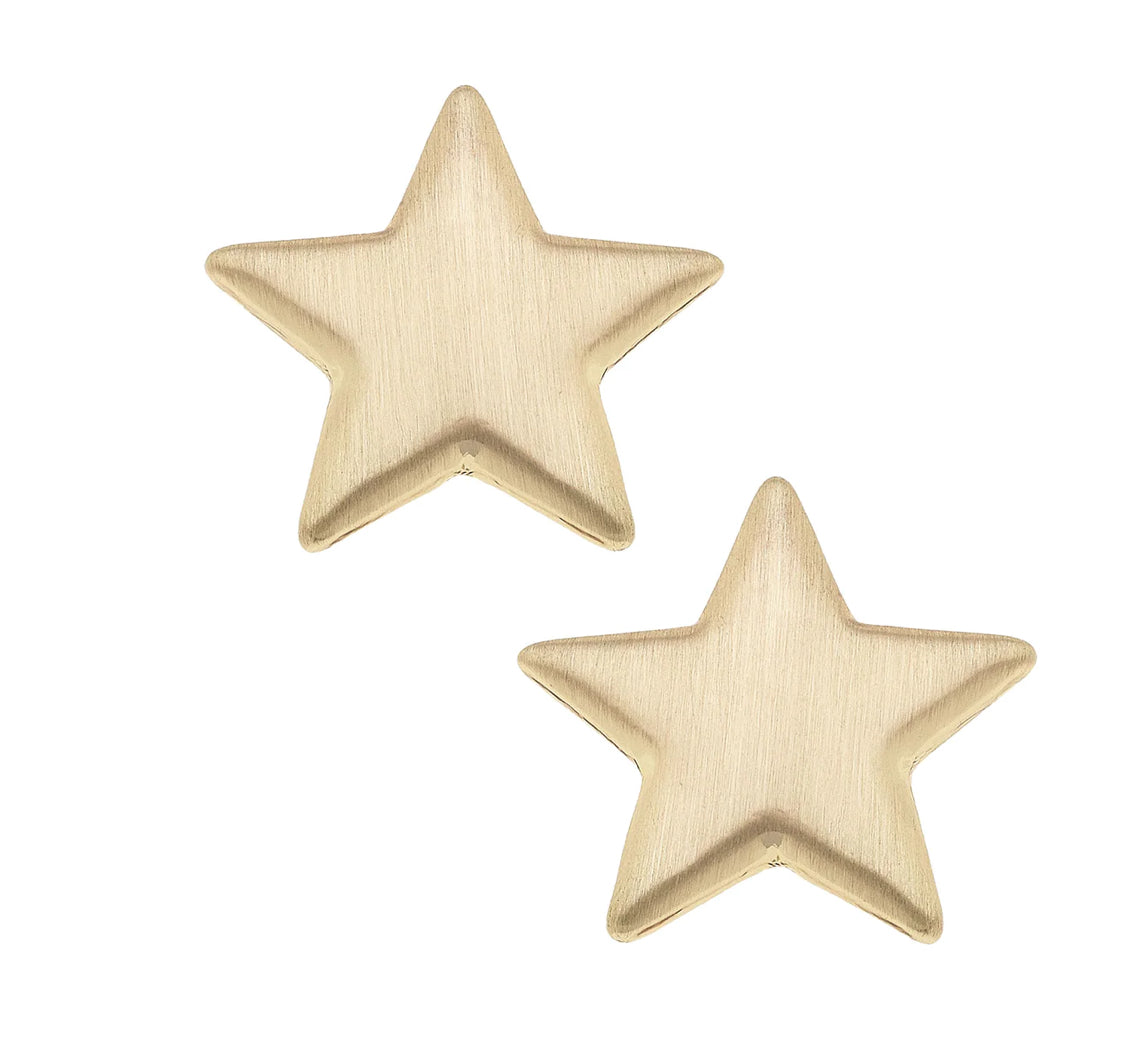 Icon Puffed Star Studs