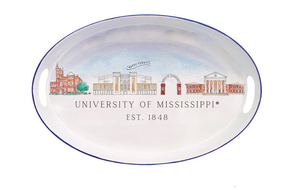 Gameday Skyline Oval Tray