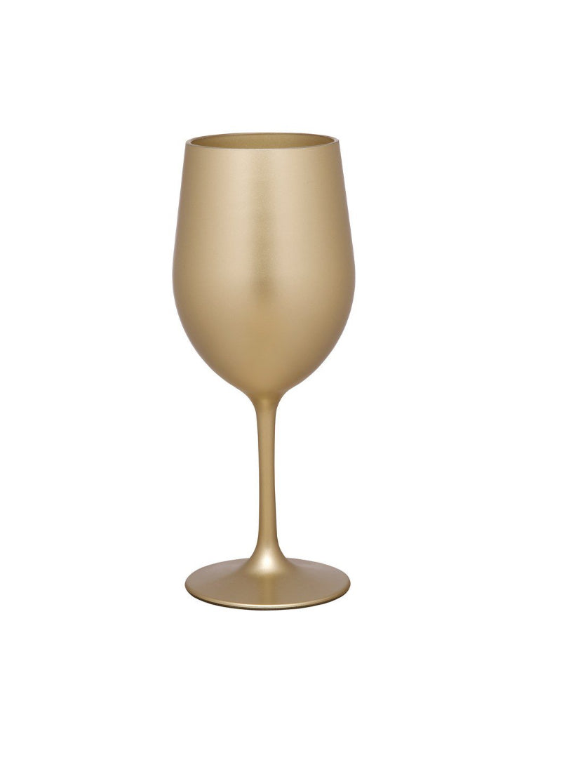 Gold Acrylic Wine Glass