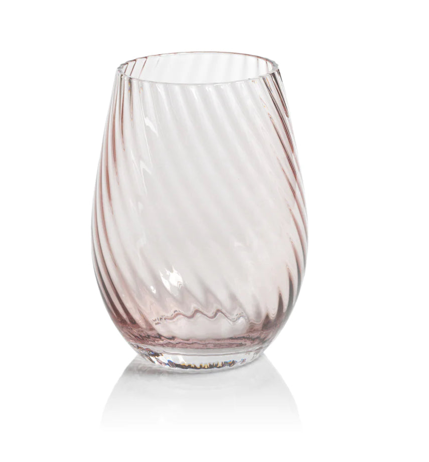Savoy Optic Swirl Stemless Wine Glass