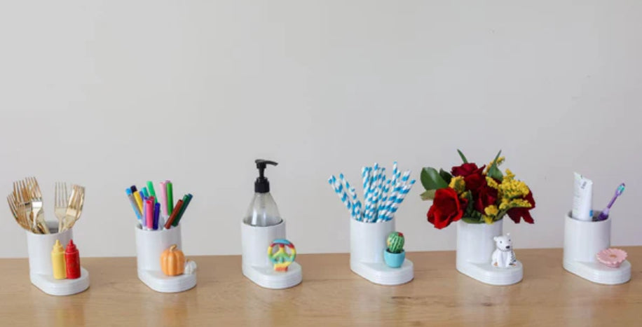 Pinstripe Round Cutie Container