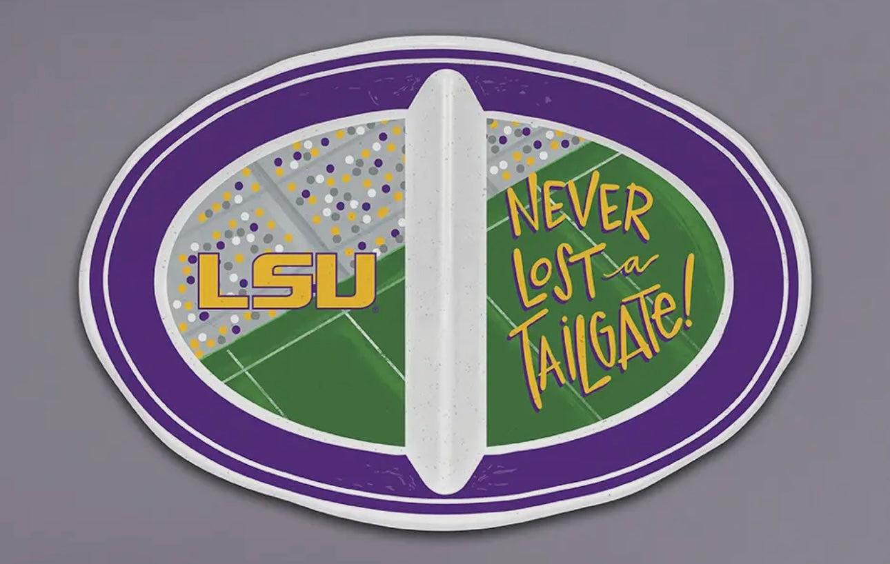 Never Lost A Tailgate Melamine Platter