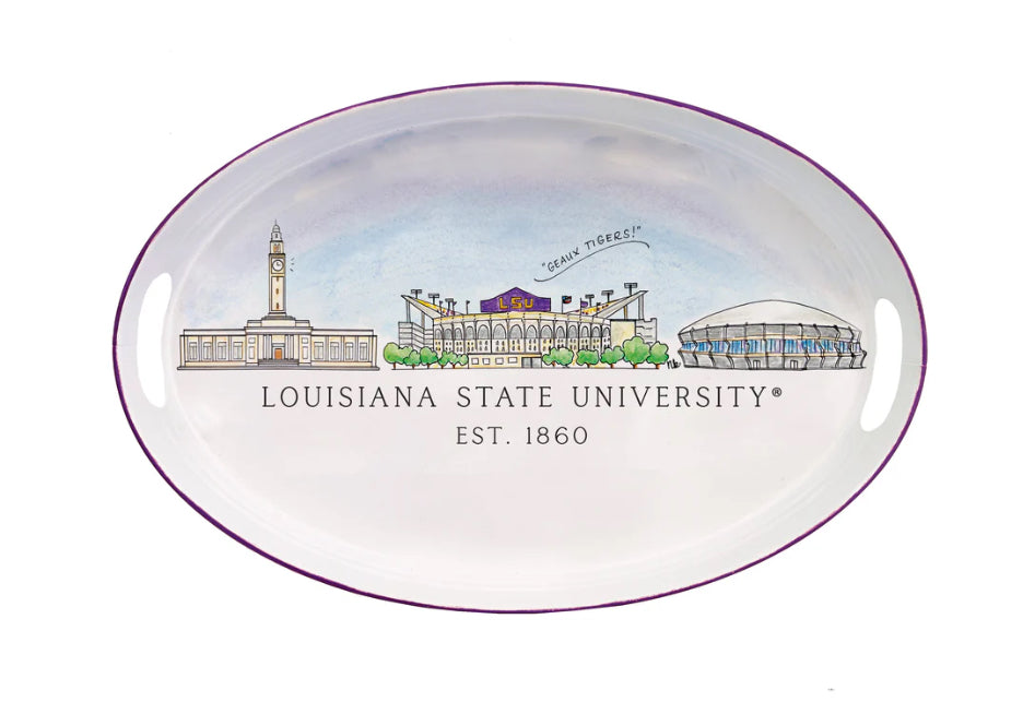 Gameday Skyline Oval Tray