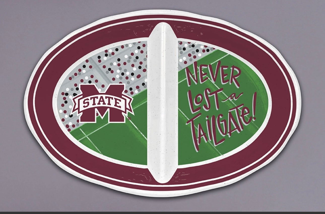 Never Lost A Tailgate Melamine Platter