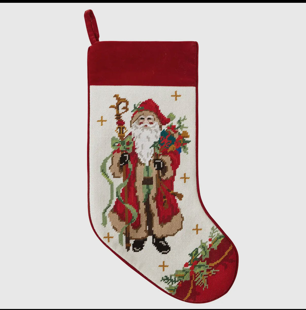Embroidered Needlepoint Stockings