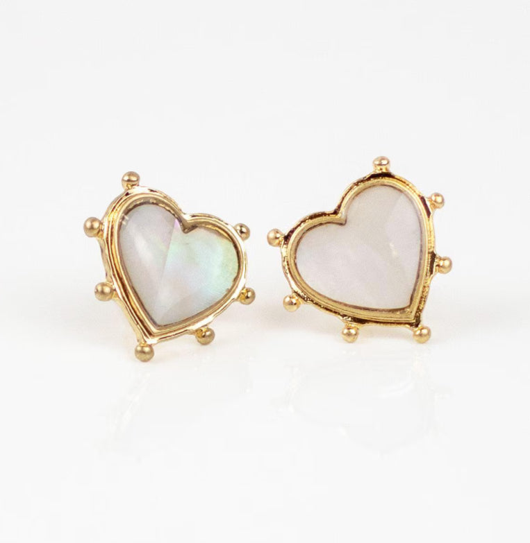 Alma Heart Stud Earrings