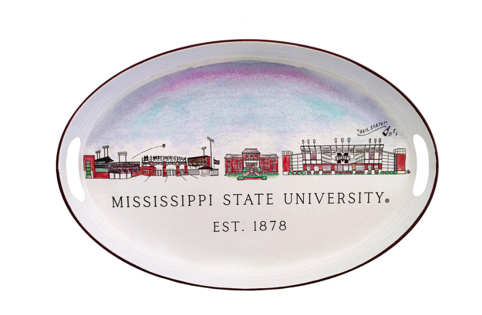 Gameday Skyline Oval Tray