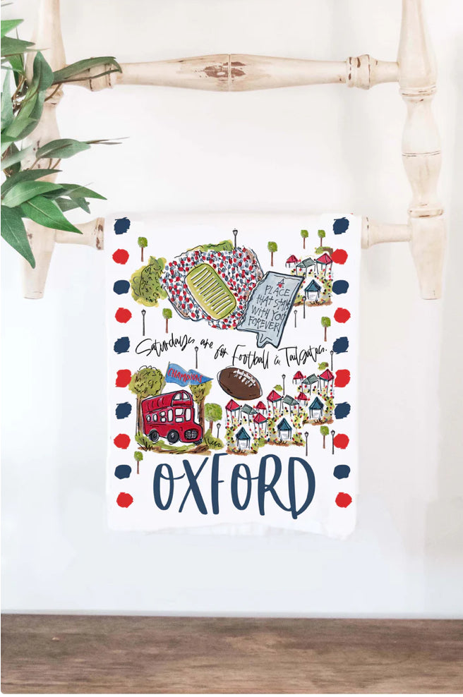 College Town Tea Towel