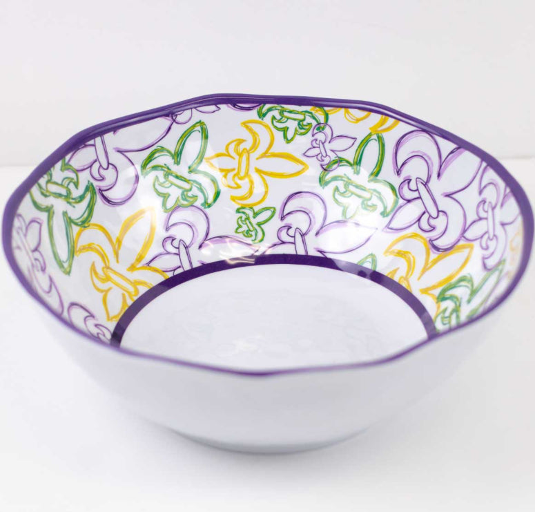 St. Charles Fleur De Lis Melamine Bowl