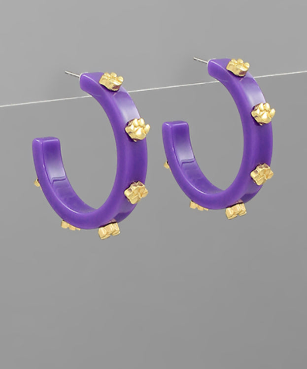 Paw Station Acetate Hoops