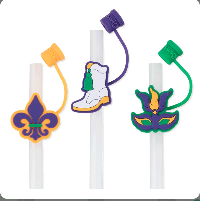 Mardi Gras Straw Topper Set