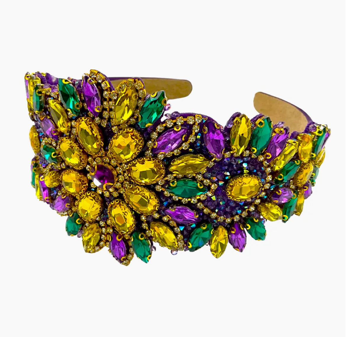 Mardi Gras Rhinestone Headband