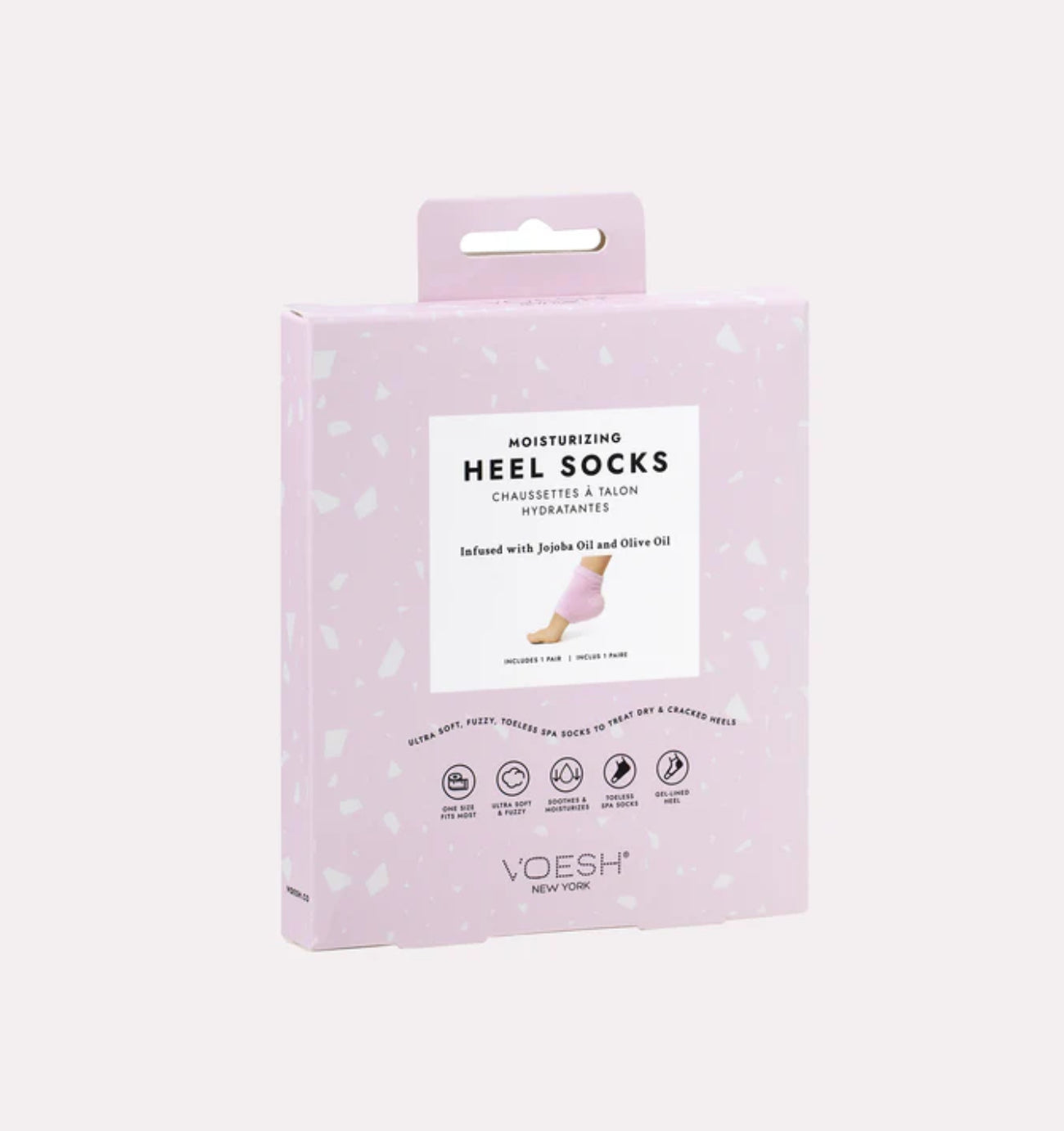 Moisturizing heel socks