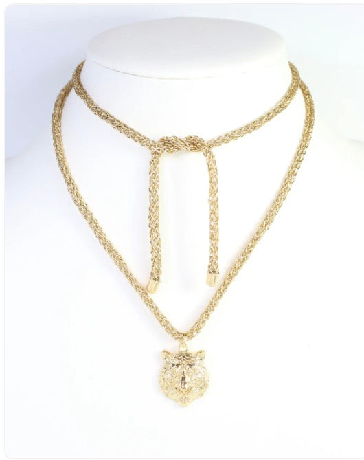 Corie Tiger Cord Necklace