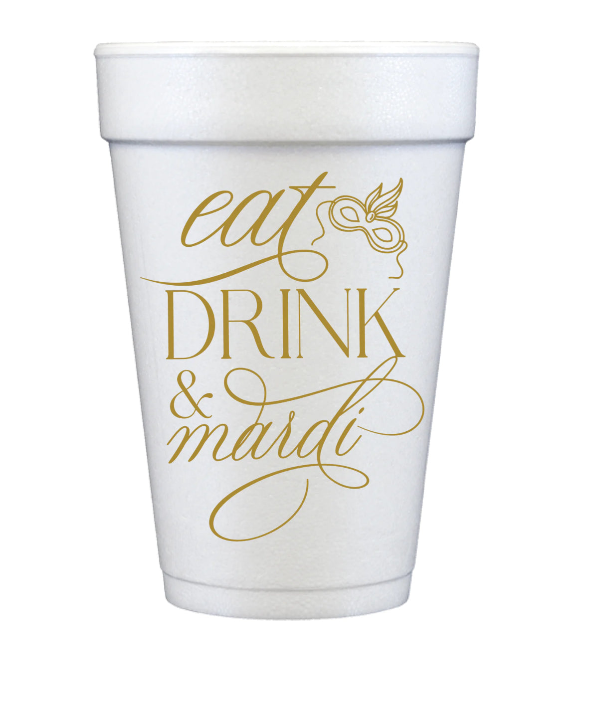 Mardi Gras Foam 20oz Cups