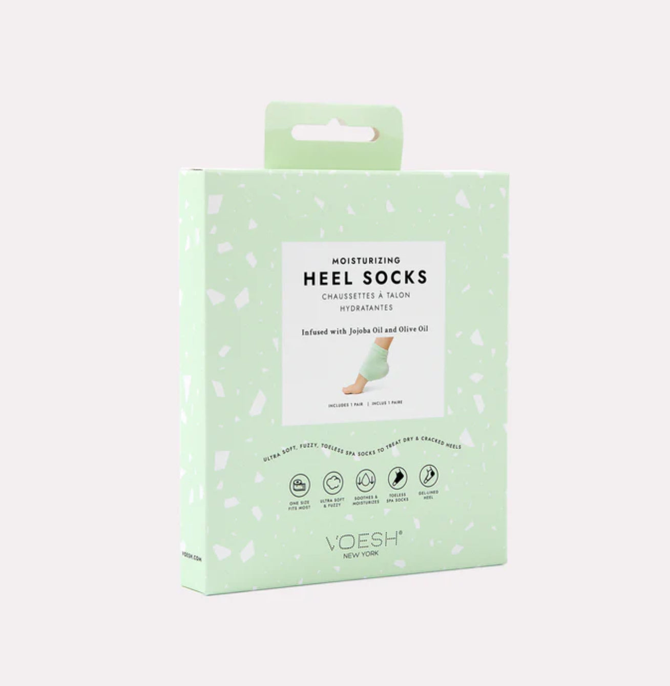 Moisturizing heel socks